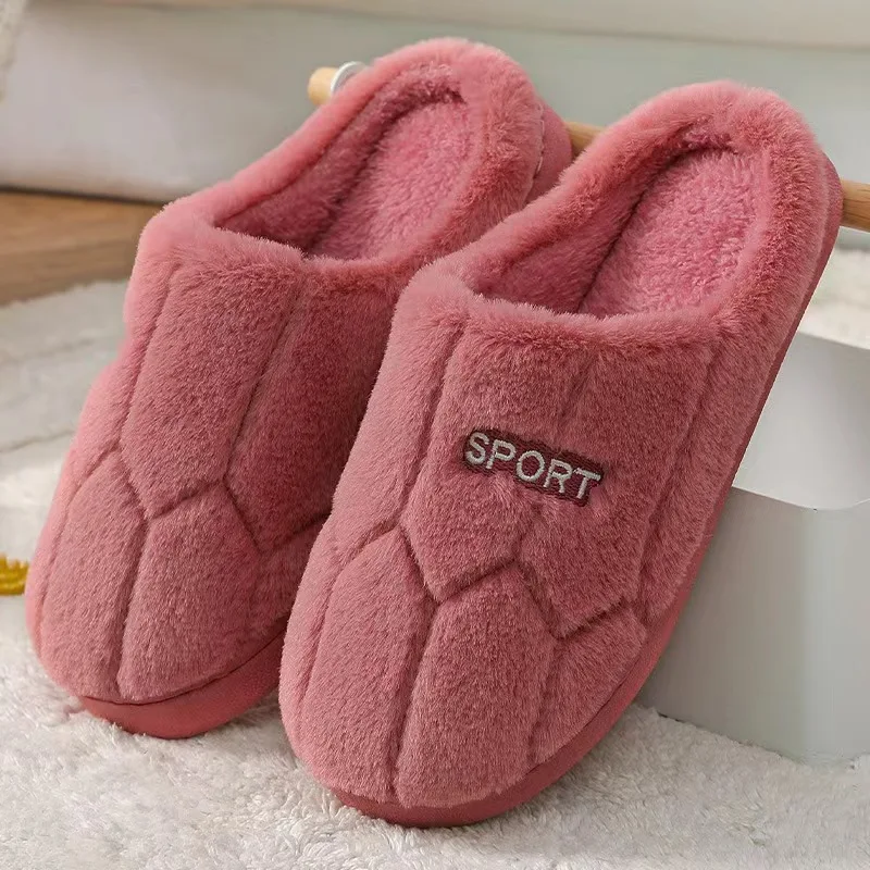 Winter Warm Slippers For Women Men Home Fluffy Furry Slippers New Fashion Soft Plush Platform Non Slip Bedroom Slides