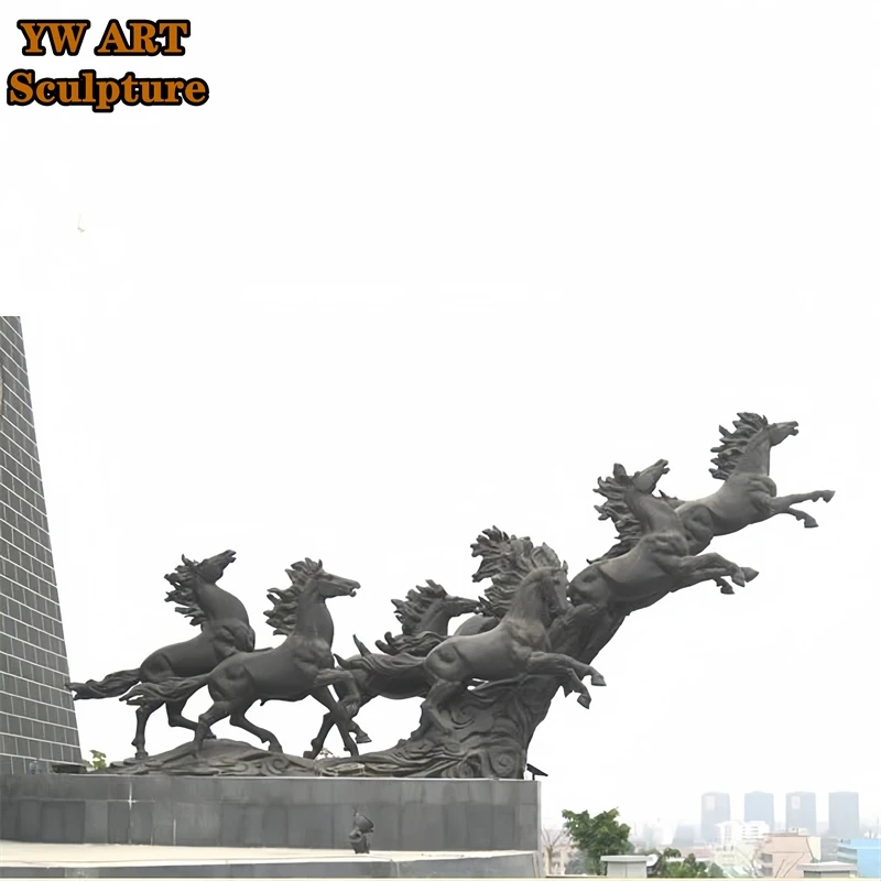 Customize Abstract Life Size Bronze Pegasus Statue Flying Horse Sculpture