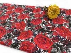 Wholesale No MOQ Floral Custom Digital Printing 100% Cotton 40s Organic Cotton Twill Fabric 150gsm Weight For Bag