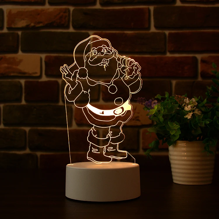 Warm White LED Christmas Light Ornaments Gifts Christmas LED Light Decoration Ornaments Merry Christmas Decoration Light