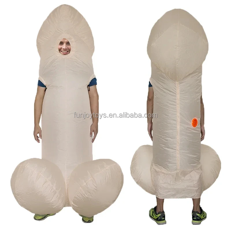 Penis Inflatable Costumes For Adult Sexy Dick Jumpsuit Funny Dress Holiday Halloween Anime Cosplay Suit