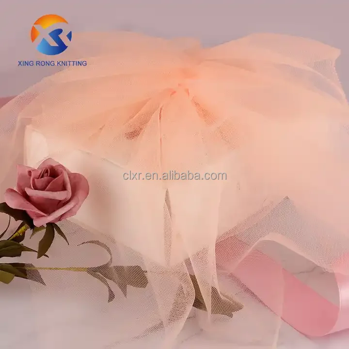 Premium Quality 100% Polyester White Tulle Fabric Sheer Mesh For Bridal Dress Skirt 20D Yarn Count For Girls