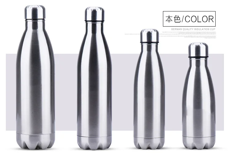 
Eco friendly Vacuum insulated cola shaped wooden pattern stainless steel thermo bottle 