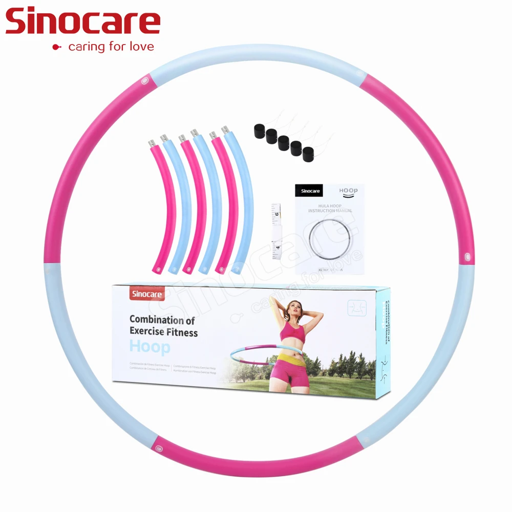 Sinocare Hula Fitness Hoop Purple Smart Weighted Hula Loop Ring Smart Pe Hula Weighted Hoop For Adults Weight Loss
