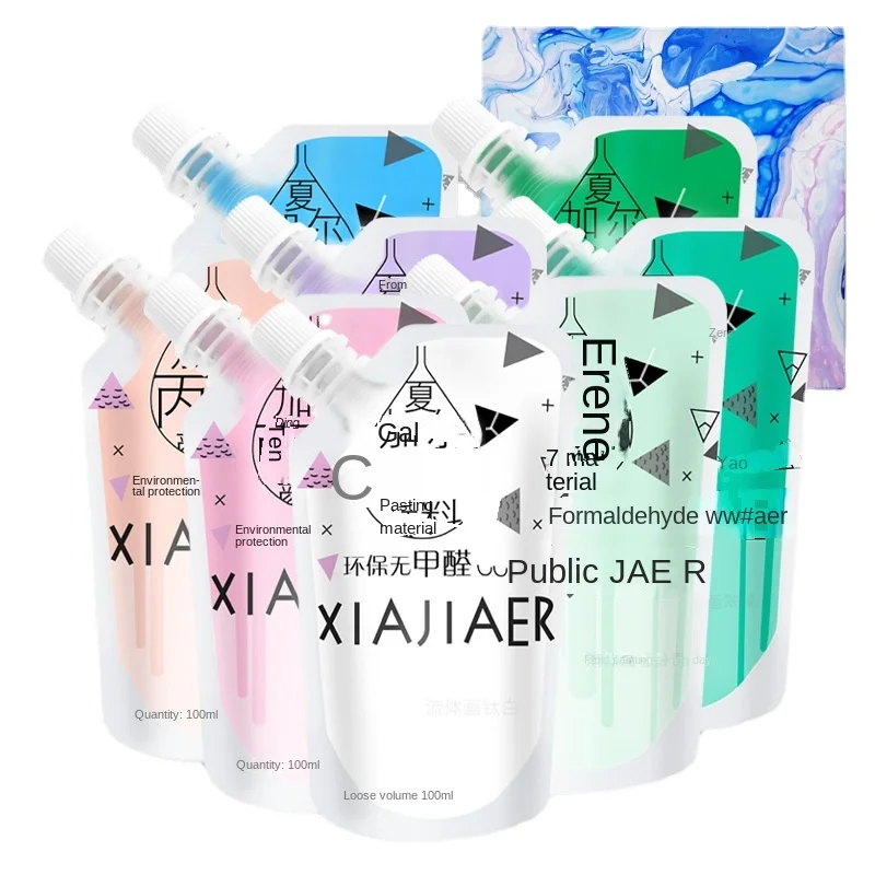 Fluid Painting Acrylic Paint 100ml Liquid Fluid Pigment 38 Colors DIY Fine Art Deco Painting Fluid Bear Pigment