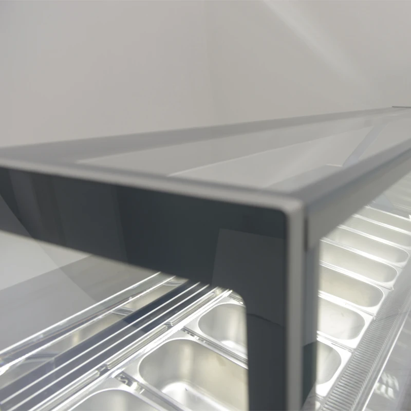 Factory direct sales counter top ice cream showcase freezer and gelato display freezer showcase