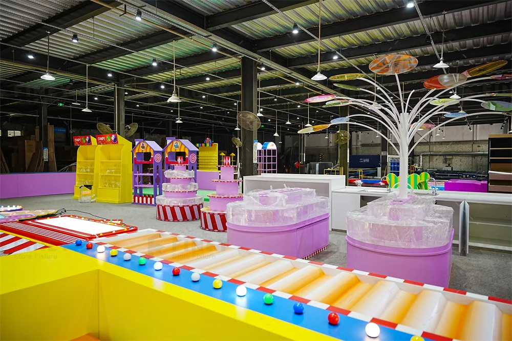 Retail Candy Store Interior Fixture Showroom Decoration Design Candy Shop Display Furniture Showcase For Candy Shop