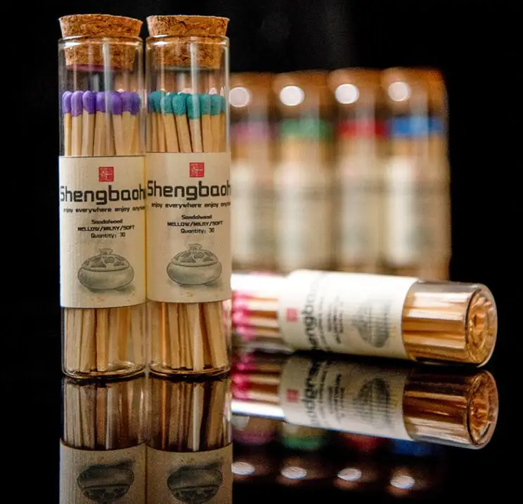 wholesale customized size color long safety private label matches in bottle