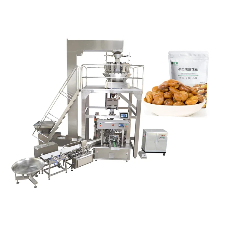 High speed filling fava beans packing machine cacao bagel cardamom packaging machine for doypack bag
