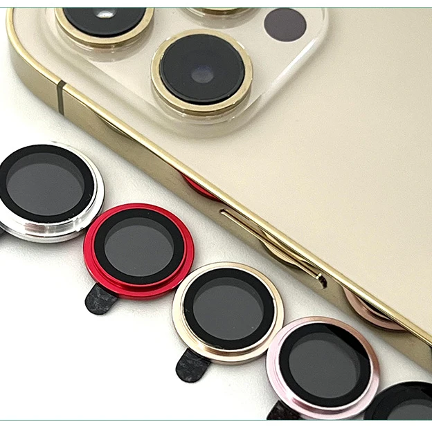 2022 Diamond Camera Lens Protector, 9H Diamond Tempered Glass Camera Cover Screen Protector for iPhone 11 12 13 MINI PRO MAX
