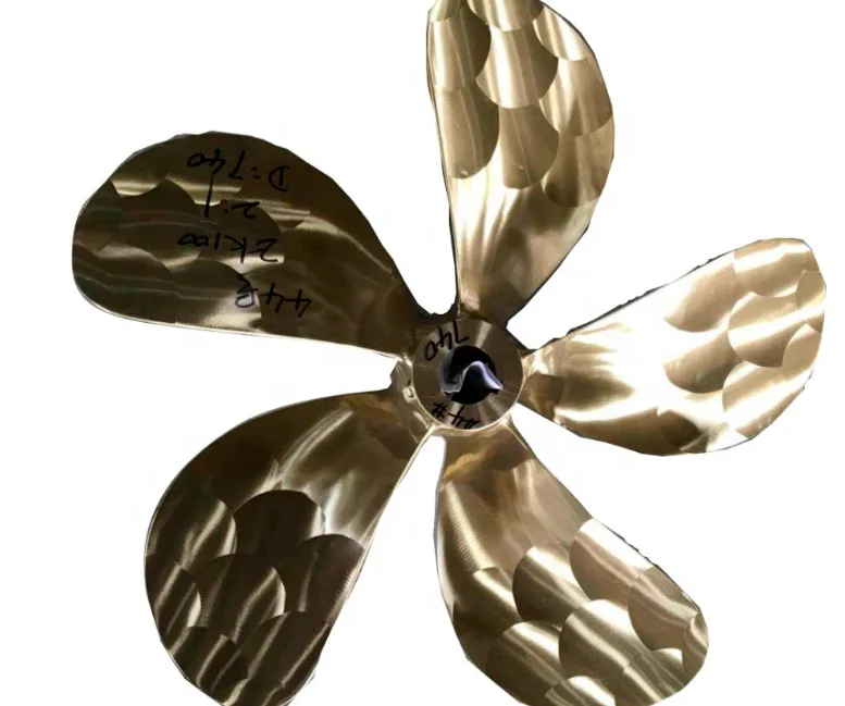 Marine copper inboard propeller  5 blades  , Dia. 500-8000mm ,Boat propeller Customized , Material Bronze  CU1,CU3,CU4