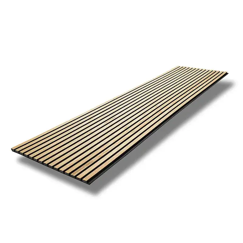 Sound Absorbing Akupanels PET Felt Solid Wood Slat Wall Panels Acoustical Panels