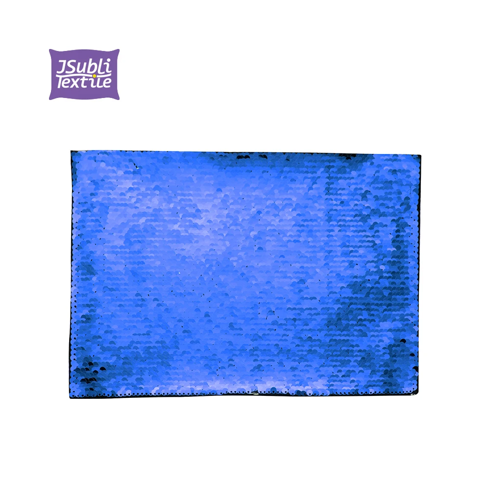 JSubli Textile Rect Flip Sequins Adhesive Light Blue  with White