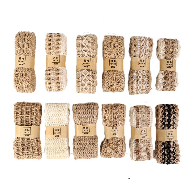 21 Style Hemp rope woven ribbon multi style clothing shoes and hats accessories creative DIY decorative hemp roll