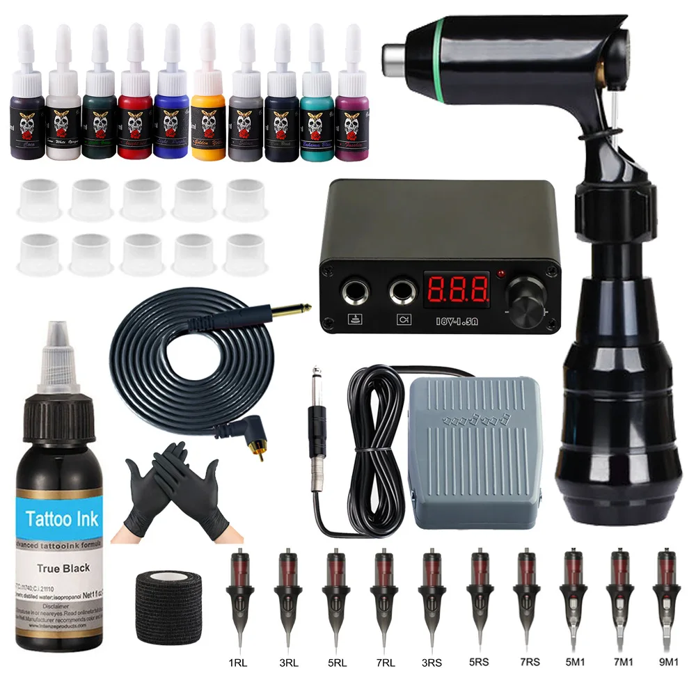 Wholesale T2 tattoo motor machine set 1.5A constant current voltage regulation tattoo power tattoo tool set