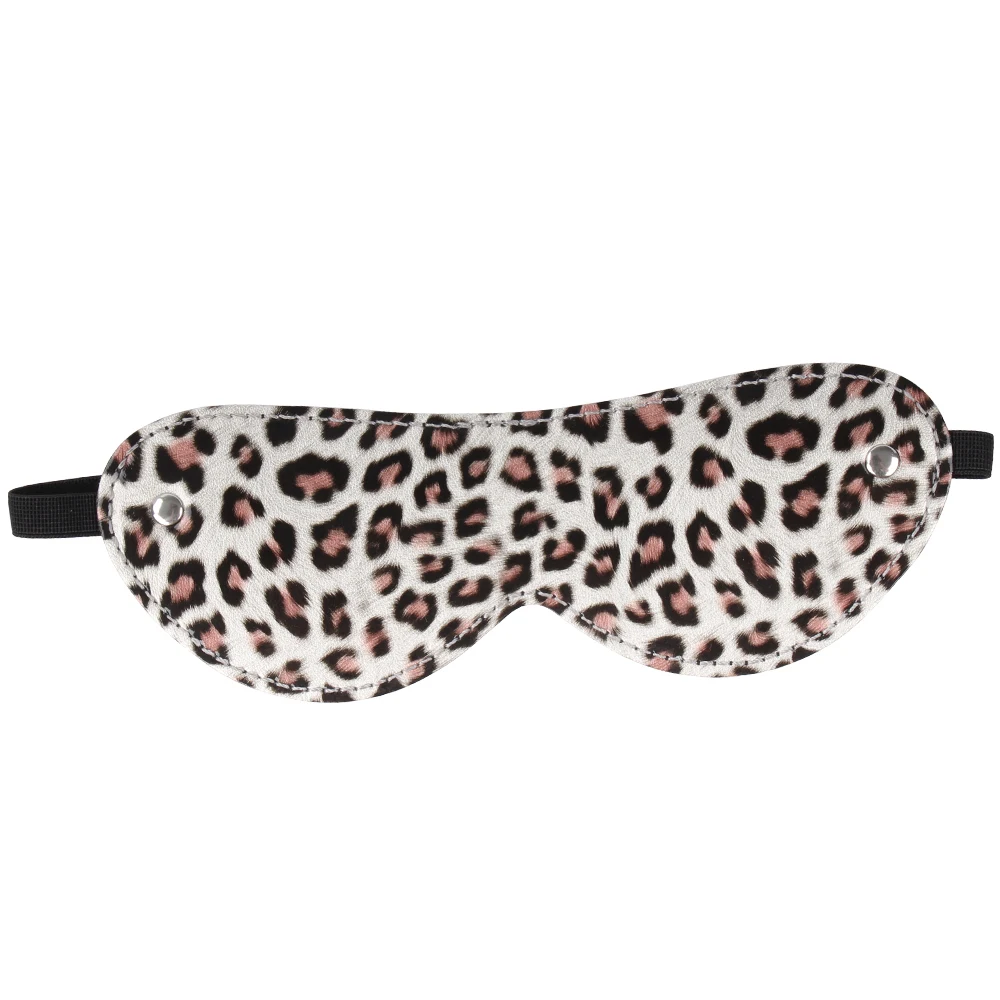 BDSM Erotic Restraints for Couples Sexual Leopard Blindfold Soft Sleeping Mask Bondage Eye Mask