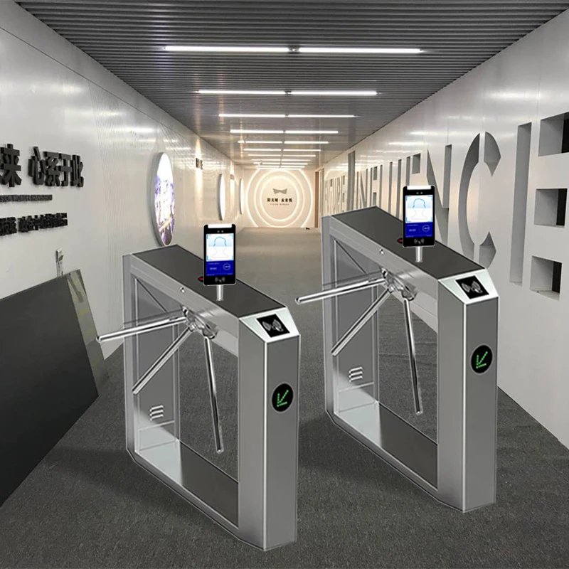 karsun newest tripod turnstile card gate access control smart card reader system automatic waist height tripod turnstile