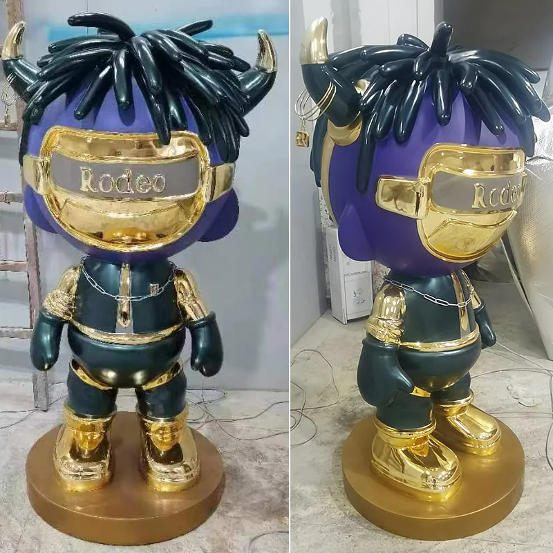 Custom 3D Sculpture Glass Reinforced Plastic Sculpture Resin Statue Crafts Ornaments Anime Derivative Fiberglass Sculpture