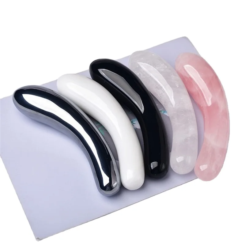 Natural Crystal Healing Massage Wands Yoni Rose Quartz Penis Gemstone Crystal Dildo For Women