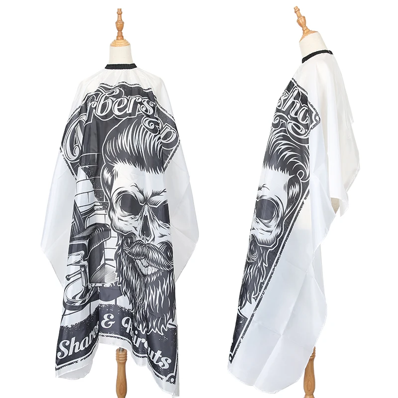 Skull styles Hairdressing cape soft polyester 145*160cm Haircut Gown barber apron