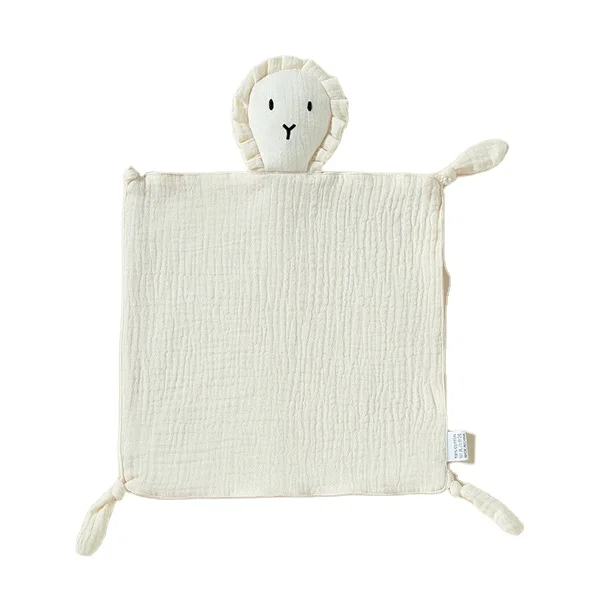 Comfortable And Soft Lion Shaped Baby Comfortable Saliva Towel Newborn Pure Cotton Towel