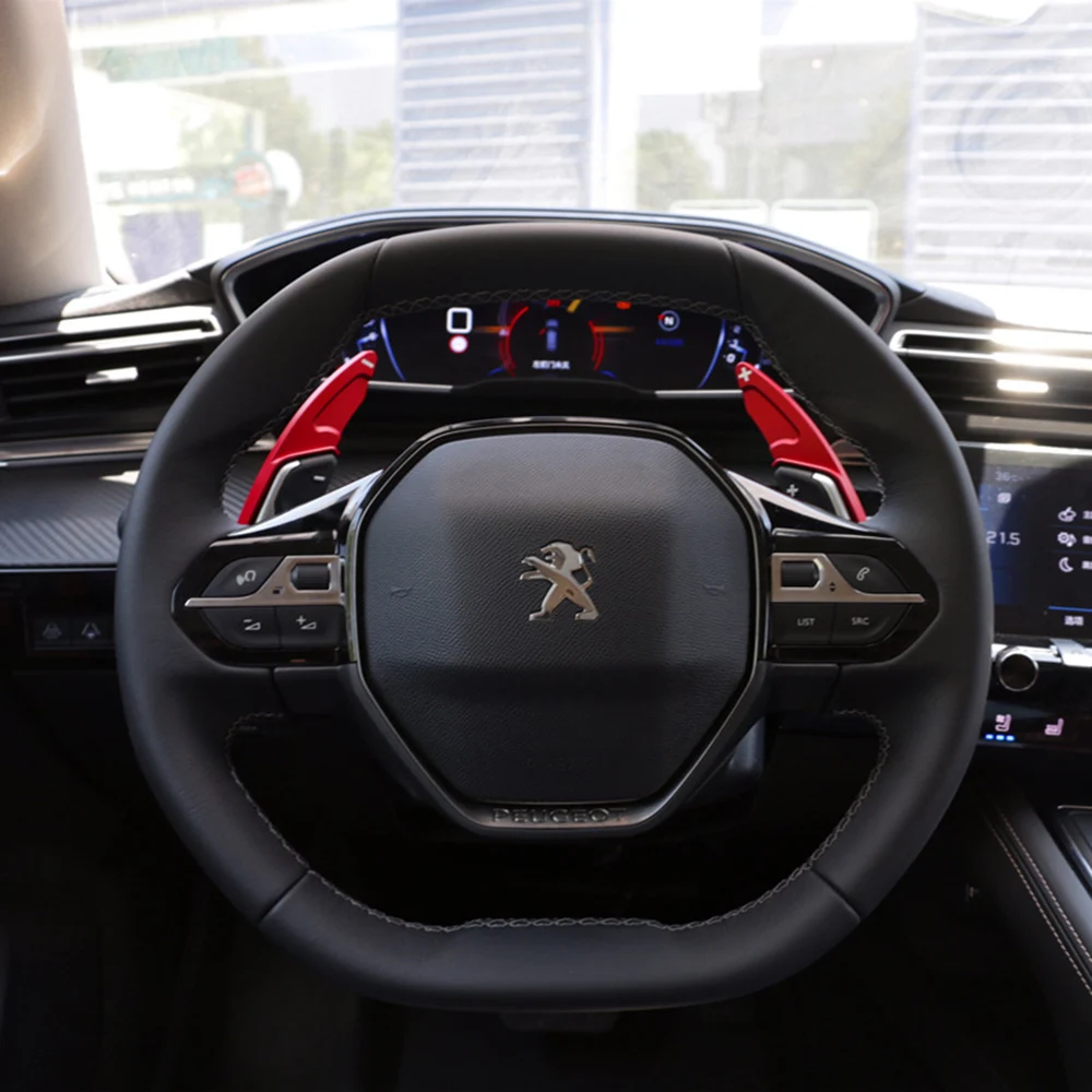 For Peugeot 508 5008 308 3008 208 2008 GT SW Car Steering Wheel Shift Paddle Gear Paddles DSG Extender Stickers Car Accessories