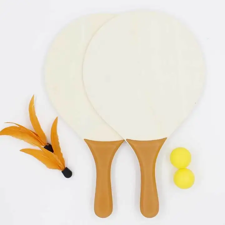 Paddle Ball Game Beach tennis racket set High quality poplar wood tennis racket set