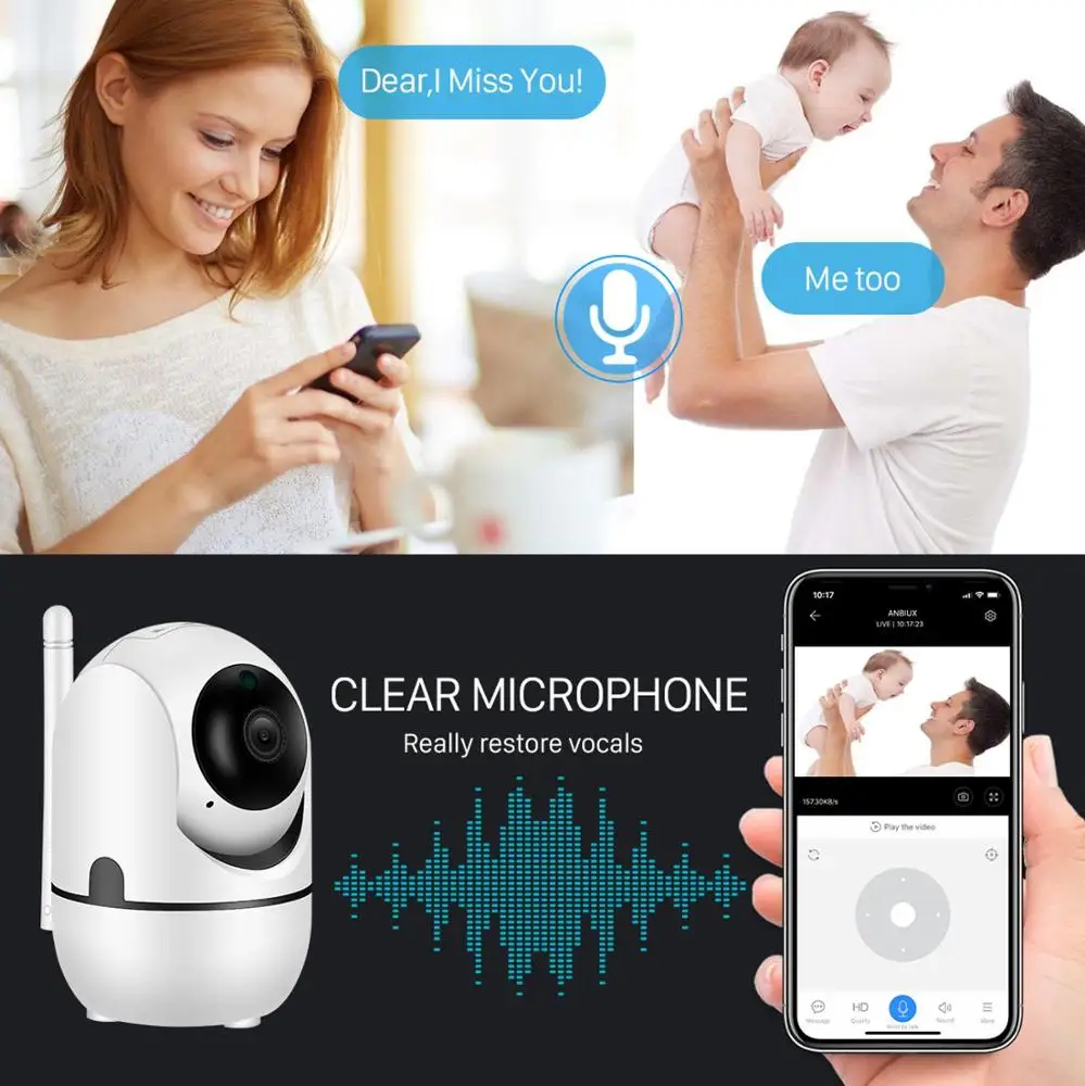  Детская камера монитор Wi-Fi CCTV IP камеры беспроводная видео детский для домашних животных Домашняя безопасность с двухсторонним