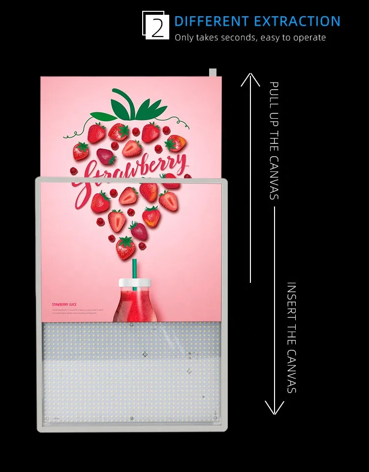 A1 A2 A3 DC5V/12V Dynamic LED Panel Tempered Glass Material, Slim Menu Display Panel, Advertising Led Light Box for Restaurant