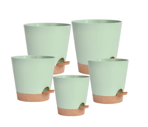 5pcs  Self-Watering Planters with Drainage Hole for Indoor PlantsPlastic Flower Pots for Succulents and African Violets