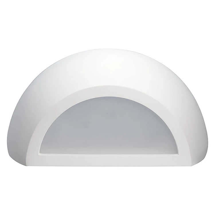 
Wholesale Modern Semi Circular Indoor White Gypsum Wall Light Fixture 
