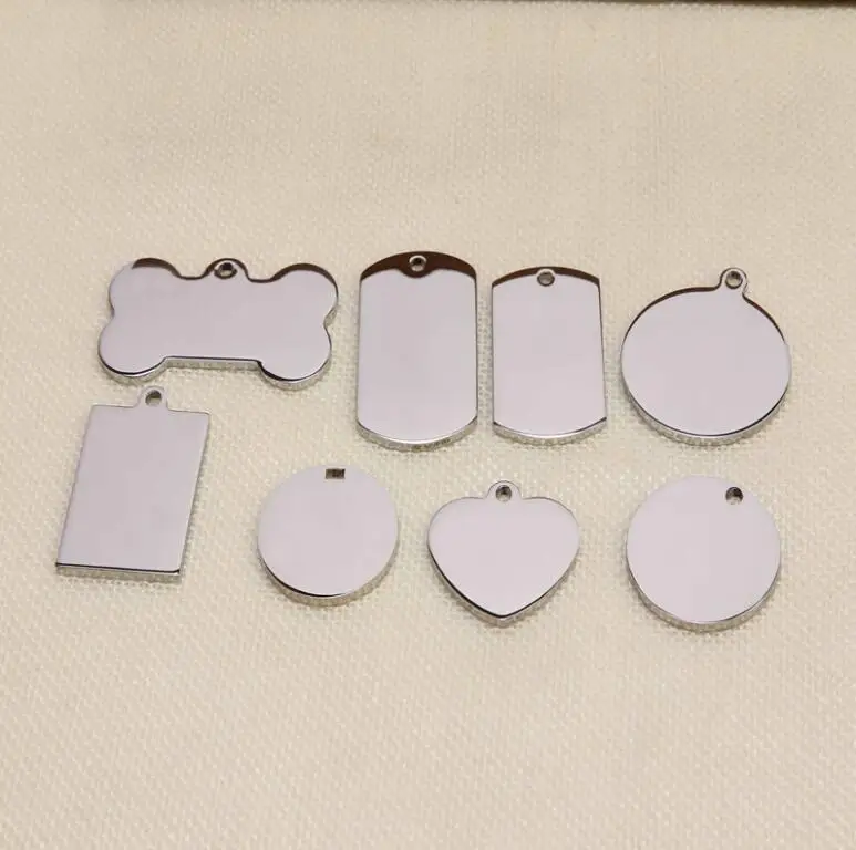 DIY ожерелье из титановой стали металлическая бирка для собаки армейский бренд гравировка индивидуальный подарок логотип идентификационные бирки домашних