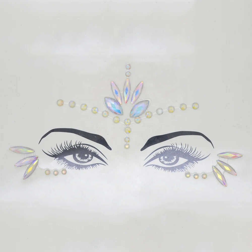 Фестиваль рождественской вечеринки лоб лицо Jewel татуировки стикер