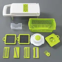 Wholesale household square box kitchen tool multi-function vegetable cutter guard hand chopping artifact dicing grating slicer