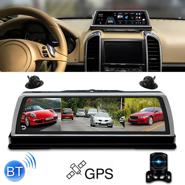 Многофункциональная автомобильная камера K600 360 градусов 10 дюймов 1080P Smart Car ADAS с двумя объективами видеозапись Поддержка TF-карты/обнаружения движения