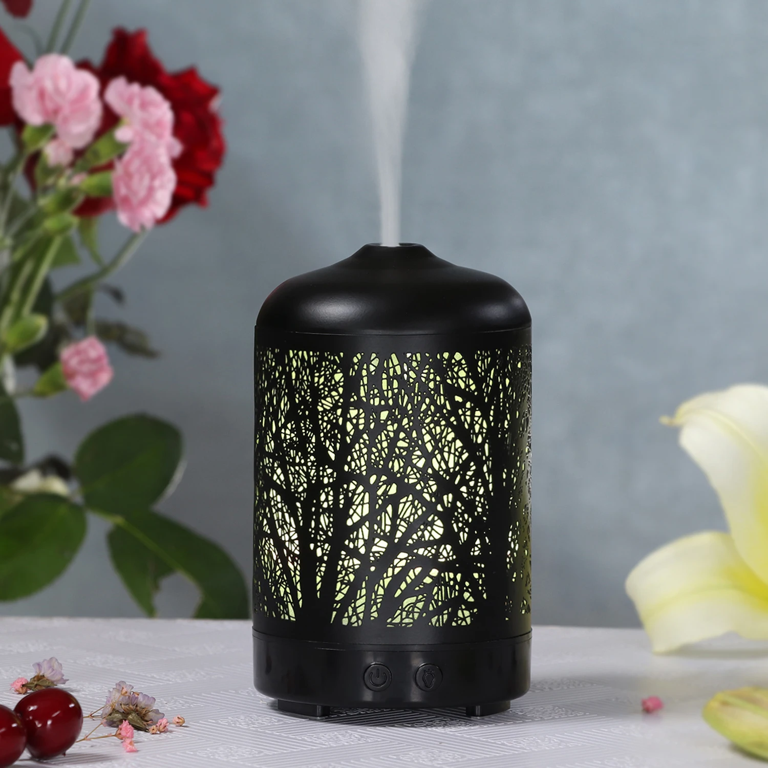 popular design essential oil diffuser metal black tree aromatherapy diffusers Europe style oil diffuser MJ0160