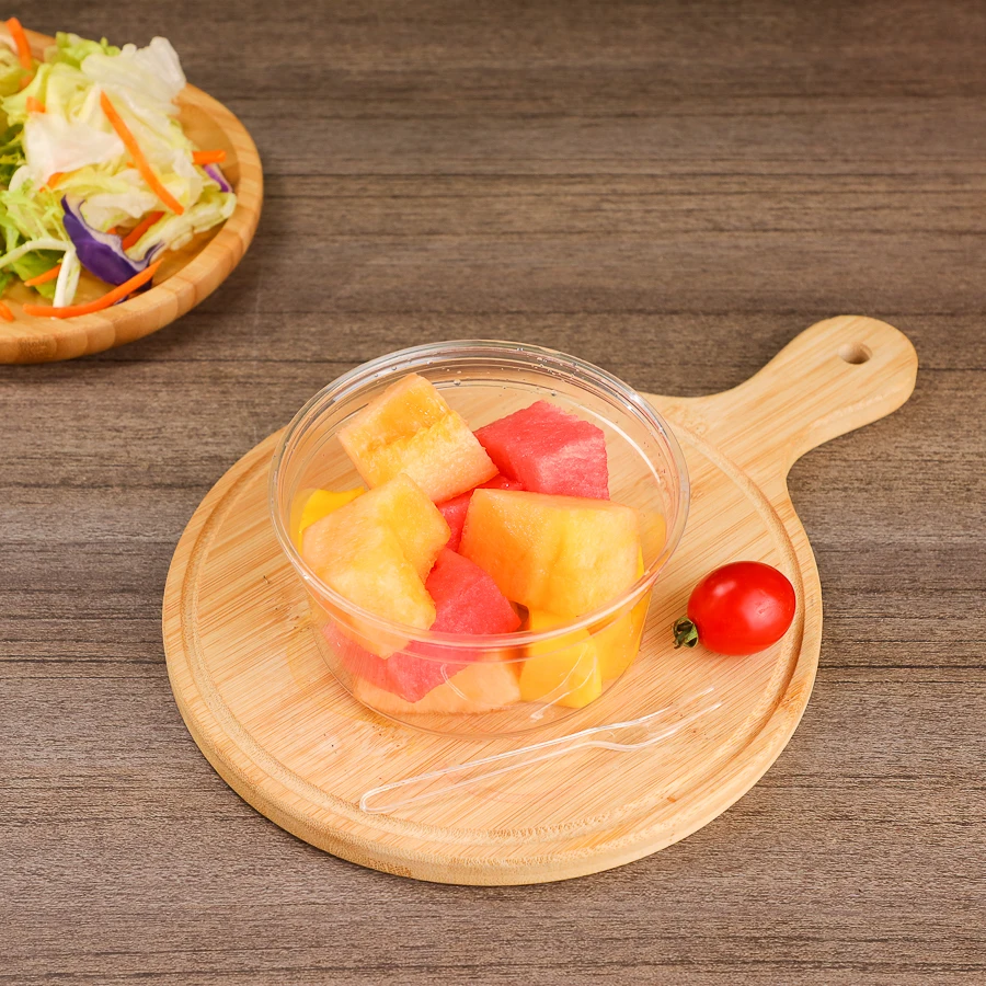 Large 120mm Neck Clear Plastic Buckets with Lids Eco-friendly 24 oz Plastic Cups with Lids