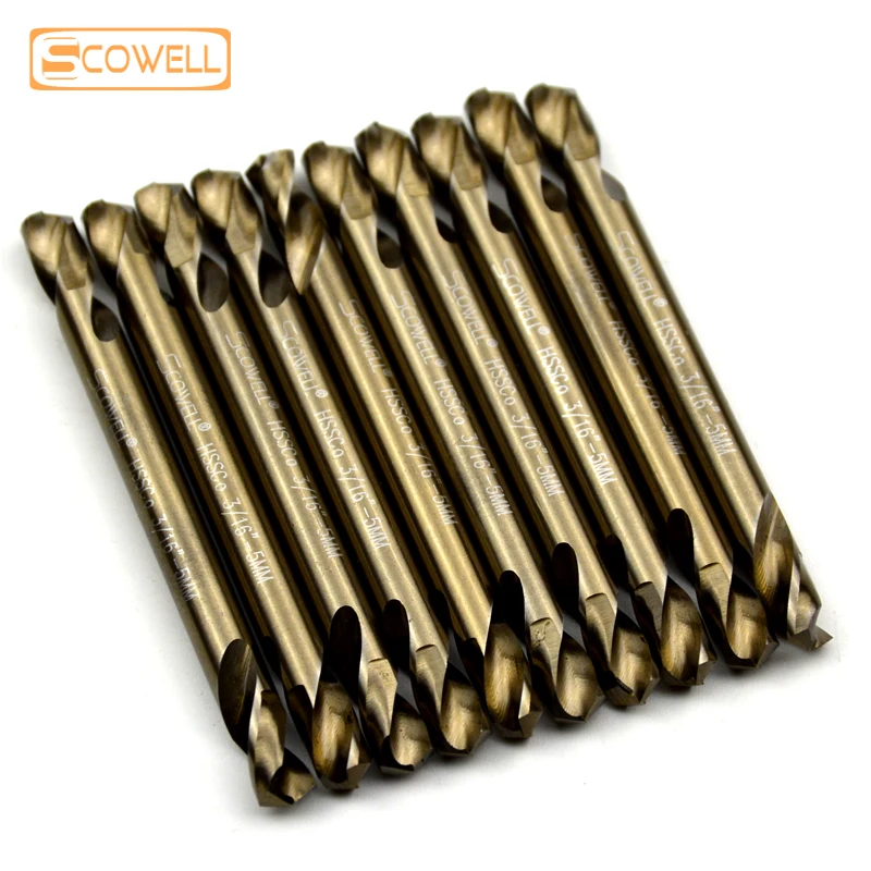 HCO M35 Double Ended Spiral Torsion Drill Bits DIY Tools High Speed Steel 5% Cobalt Double Heads Twist Drilling Bit