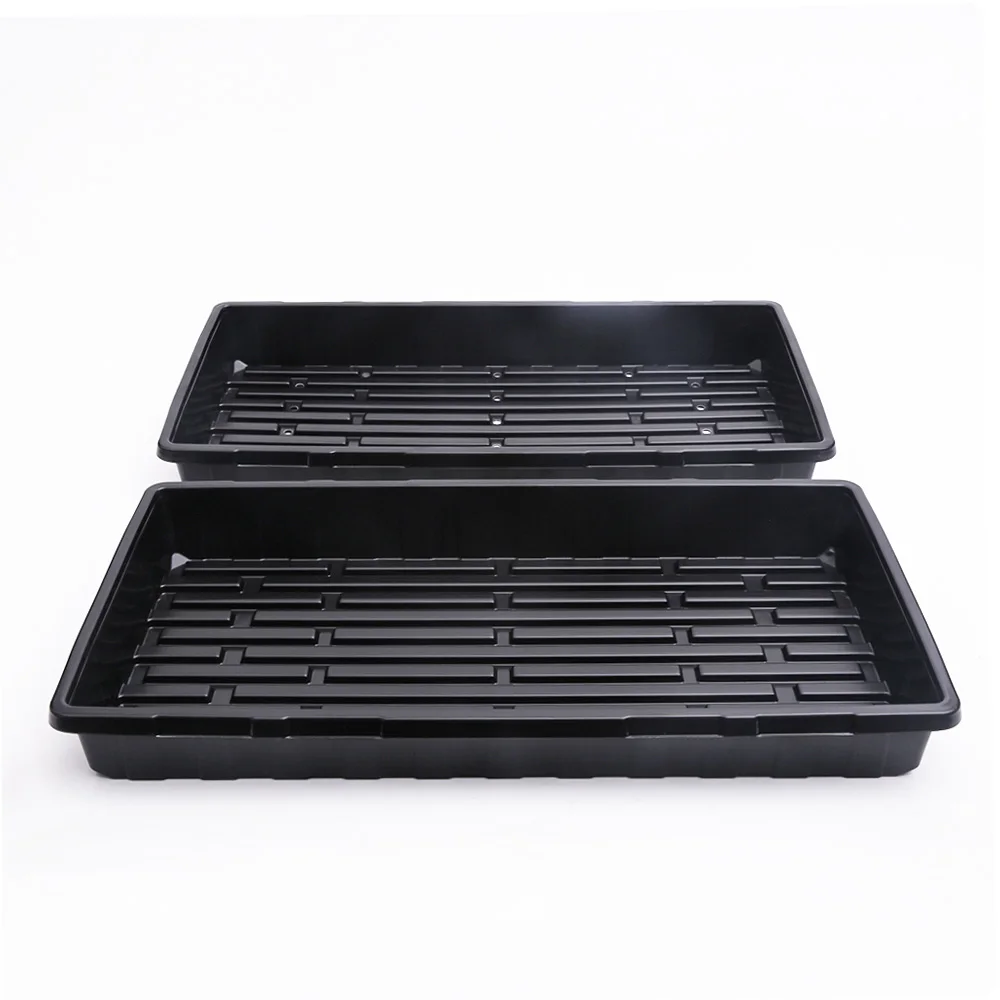 1020 Seed Plastic Tray Heavy Duty Hydroponic Tray Polystyrene Flat Seeding Microgreens Trays For Rice Garden