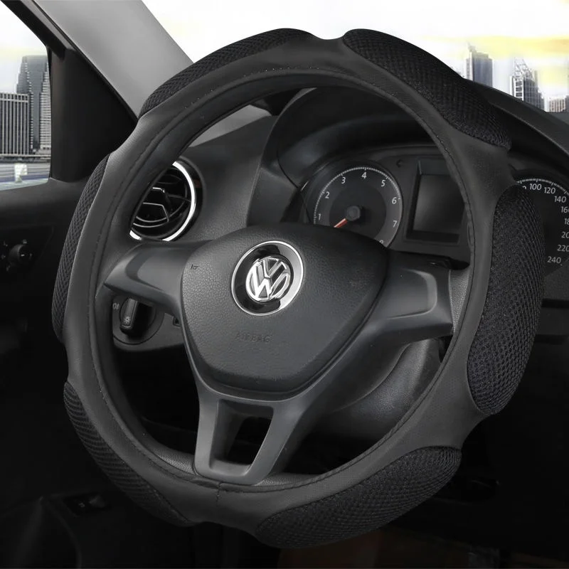 
Sandwich mesh air following sport steering wheel cover 