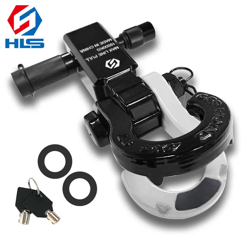 2' Solid Aluminium 5T Tow Trailer Hitch Receiver with Split Steel Shackle Working Tension Tow Hook