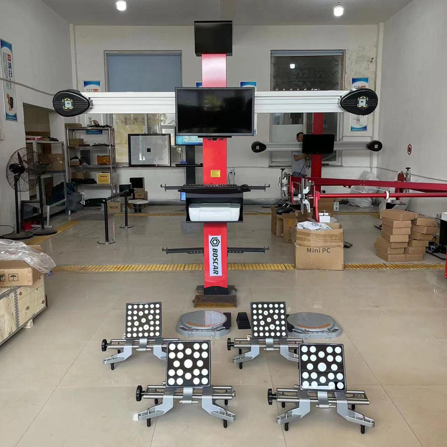 Cheap factory four wheel alignment device with HP Printer High precision Sony camera positioning calibration Tire aligner