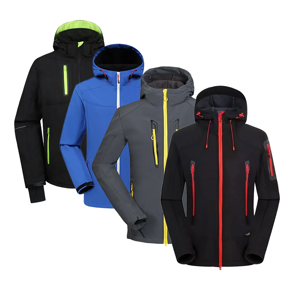 Wholesale Custom Technical Jacket Polyurethane Waterproof Coating Soft Shell Outdoor Mountain Climbing Hiking Jacket