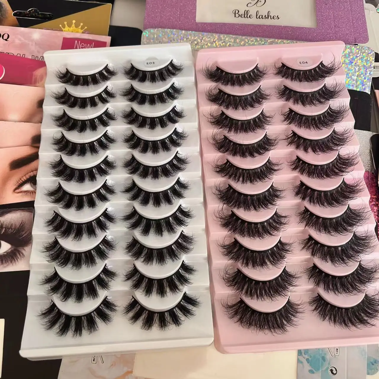 2023, новые трендовые ресницы Hongjun, похожие на наращивание ресниц, человеческие волосы, пушистые норковые ресницы с шипами