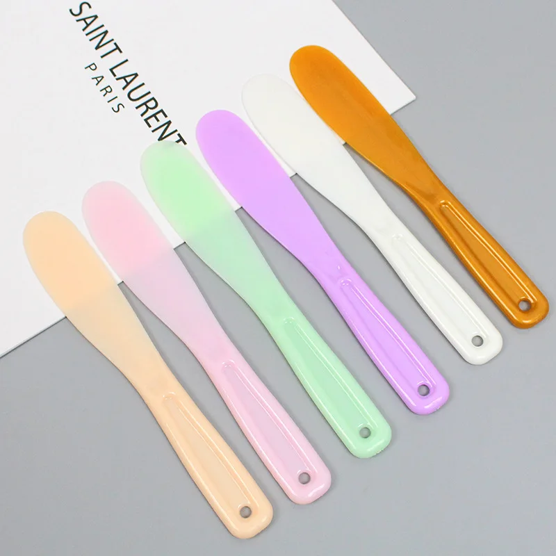 Manufacturer custom logo diy face mask mixing spoon makeup mask spatula home face mask stick beauty tool
