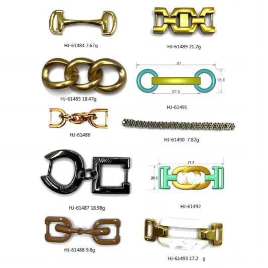 Fashion Metal Shoe Chain Accessory for Slipper Shoe Buckles and Charms