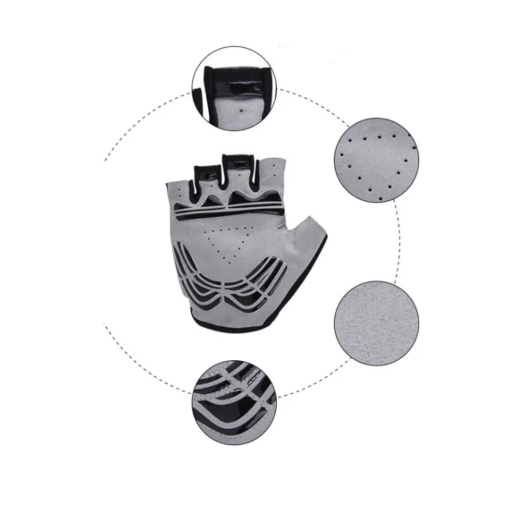 INBIKE дышащие полупальцевые Светоотражающие гелевые велосипедные перчатки, пользовательские перчатки для горного велосипеда