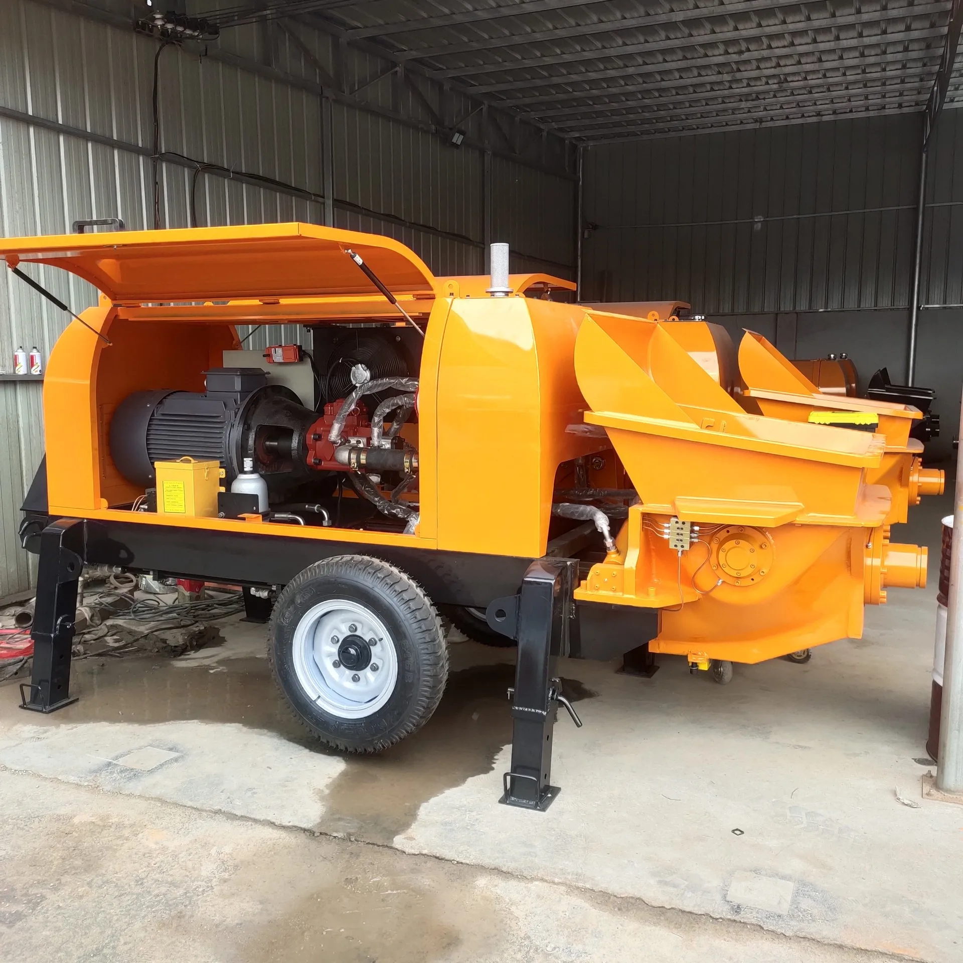 Concrete Machinery Trailer Electric Diesel Concrete Pump  Pumpcrete