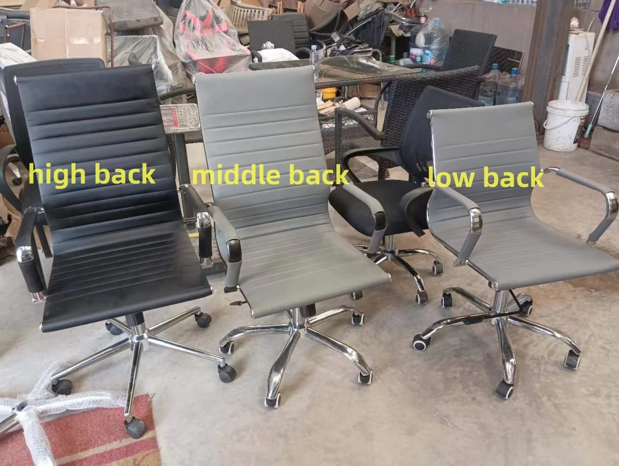 Wholesale Classic Cheap Office Silla Ruedas chair parts mechanism office Computer Black Brown Leather officers chairs