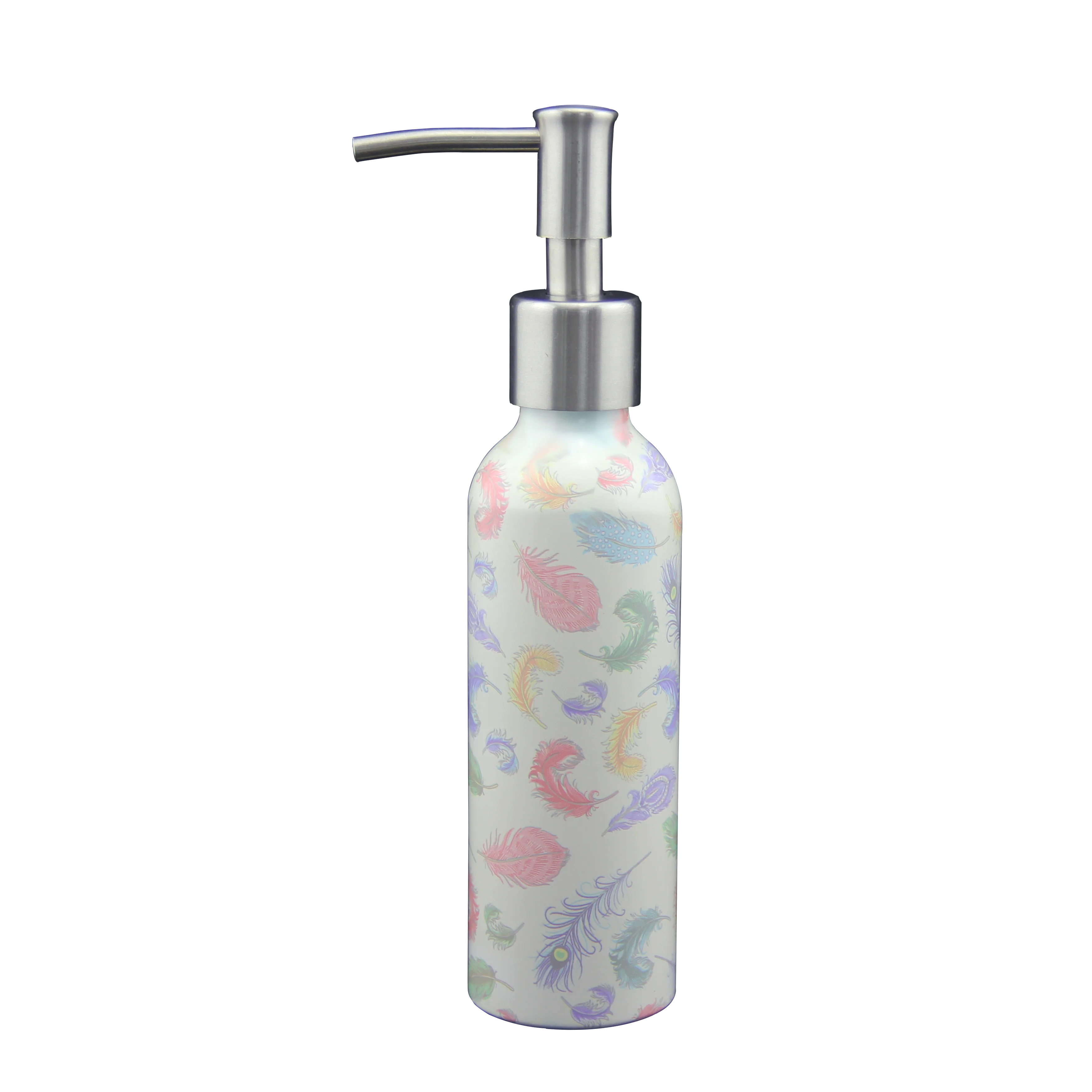 
Wholesale 250ml 500ml silver Aluminum cosmetic bottle Empty lotion pump bottle 
